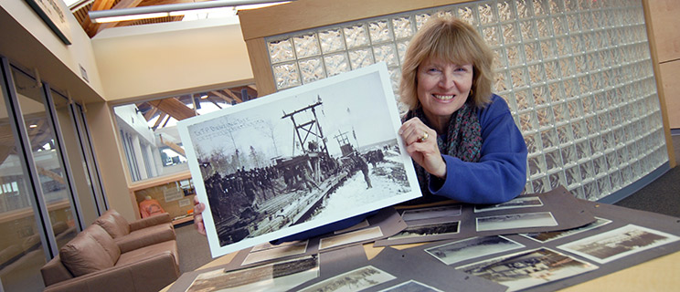 Driving of the last spike for the Grand Trunk Pacific Railway