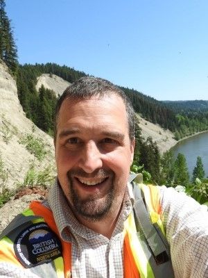 Brendan Miller beside the Fraser River