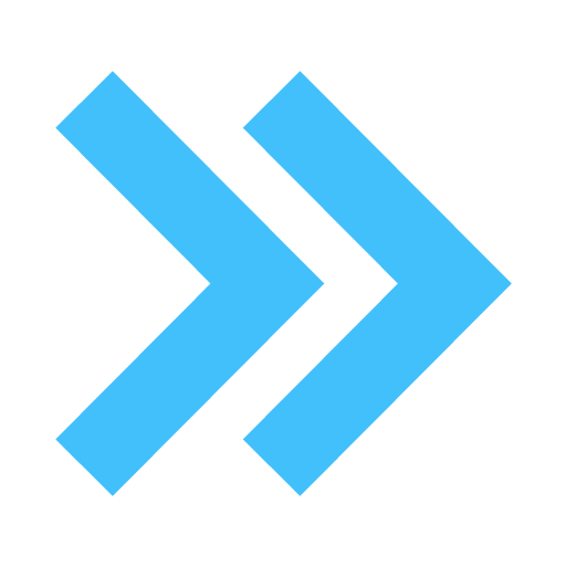 a blue double arrow