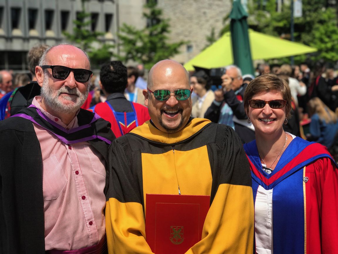 Dr. Catherine Nolin with Dr. W. George Lovell and Fredy Peccerelli