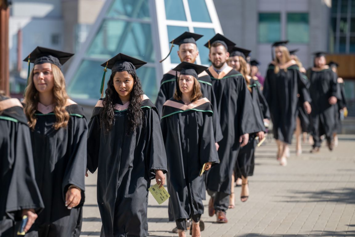 Grads in procession line (3)