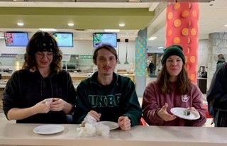 Students enjoying their sushi