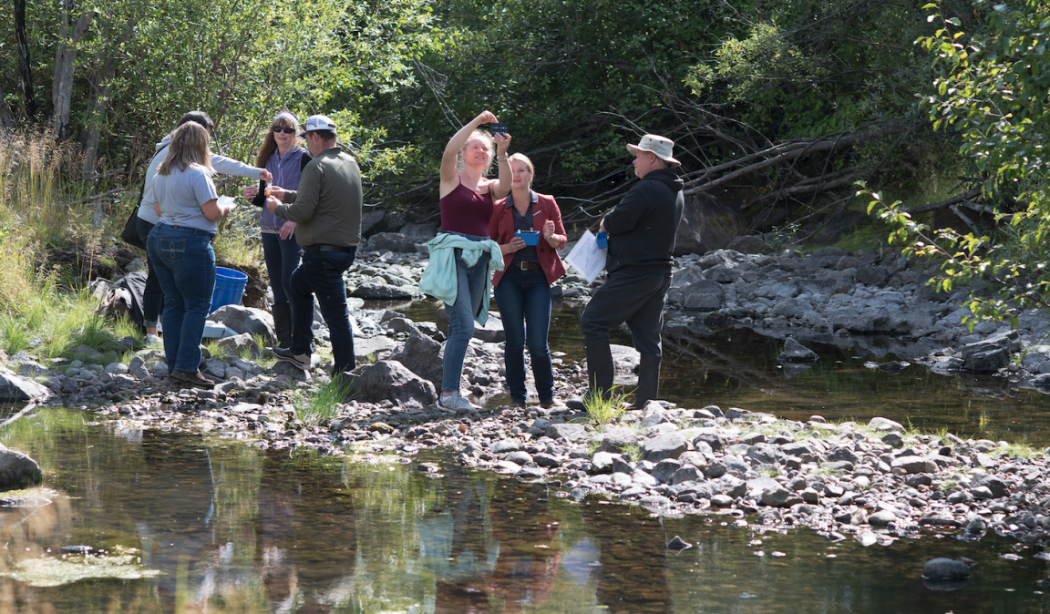 Water testing at Koh-Learning gathering