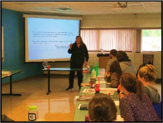 Dr. Linda O’Neill giving the Trauma Informed Education workshop