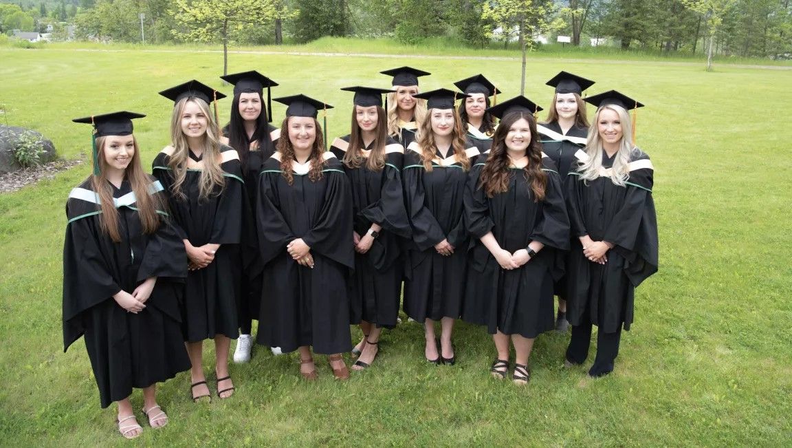 Celebrating with graduates at the South-Central campus in Quesnel