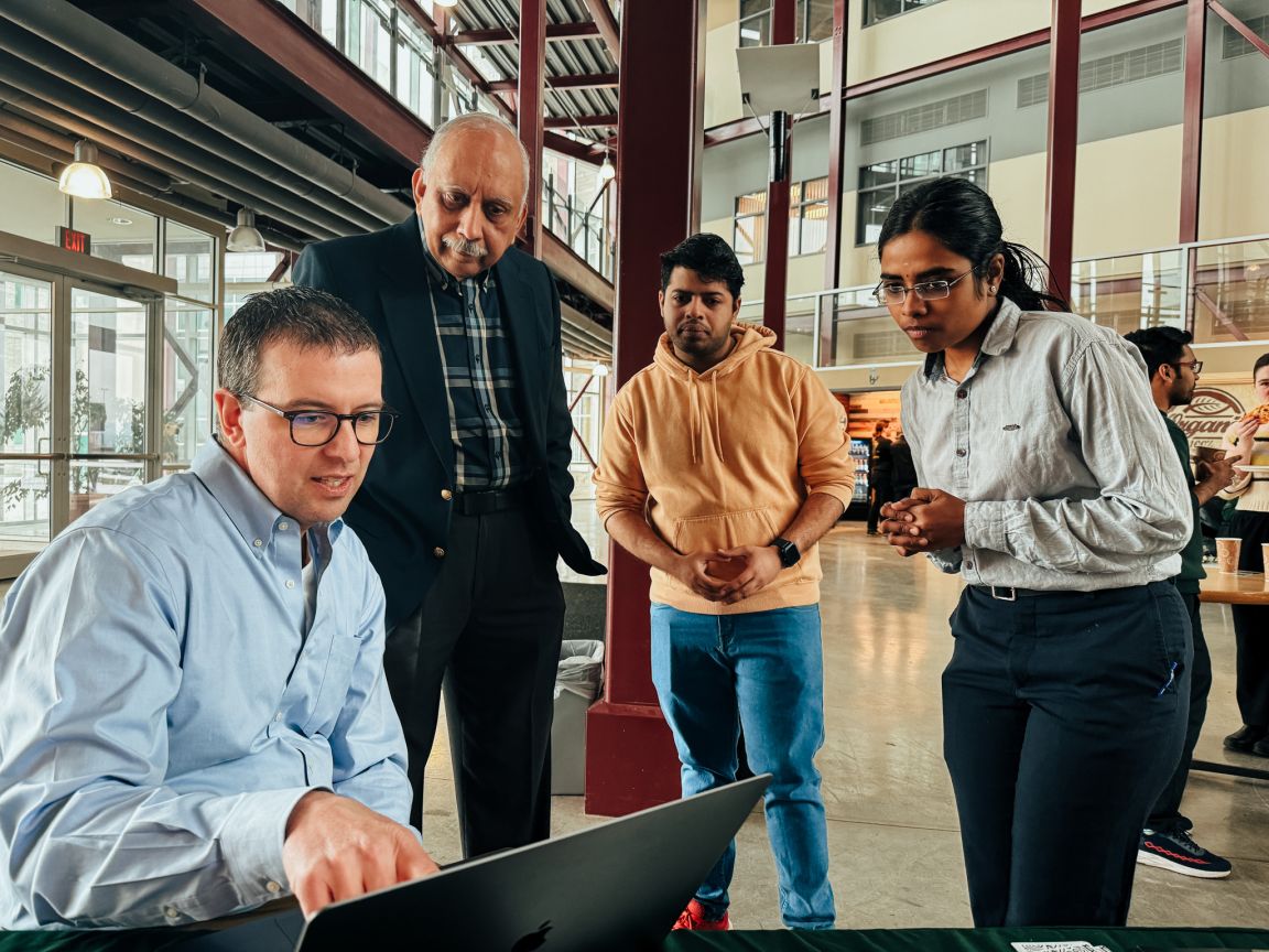 UNBC professors with students