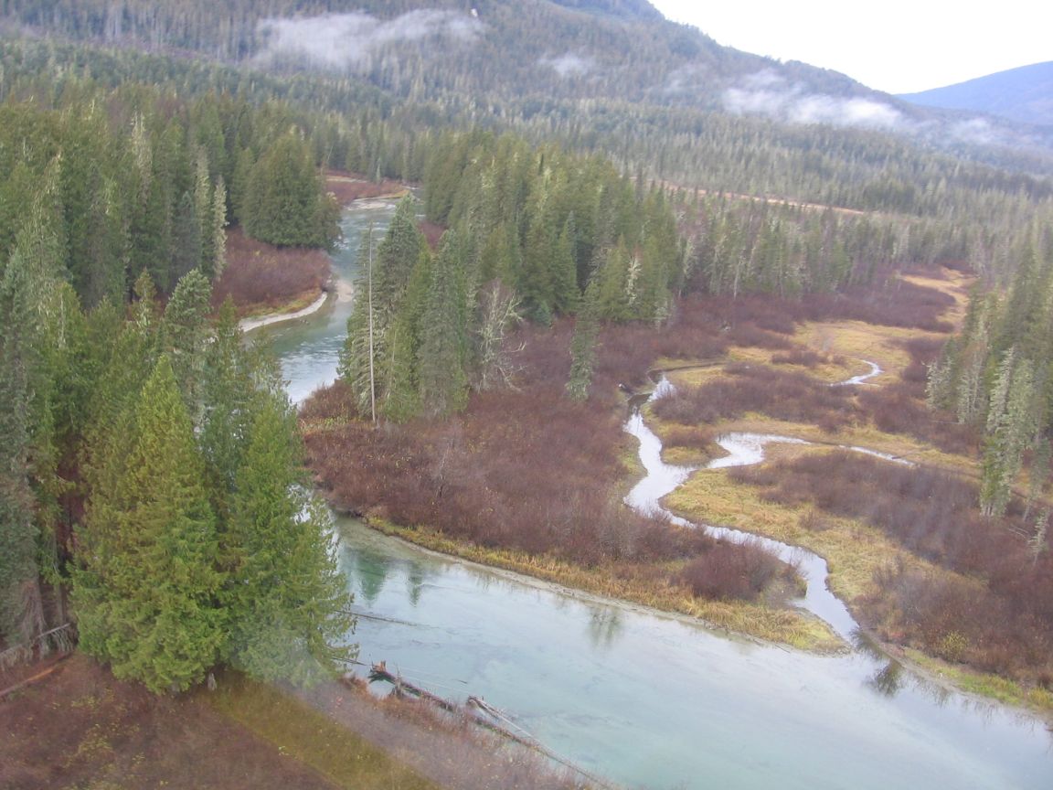 Ariel view of Quesnel Lake