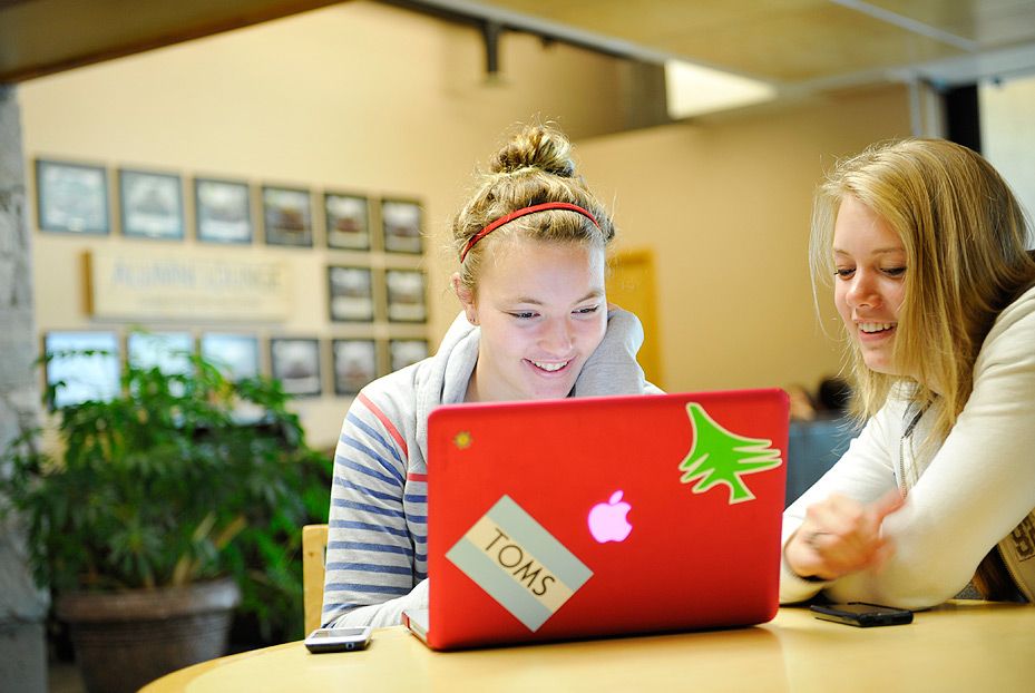 Student on laptop