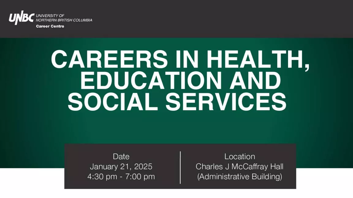 Banner with Careers in Health, Education and Social Sciences 