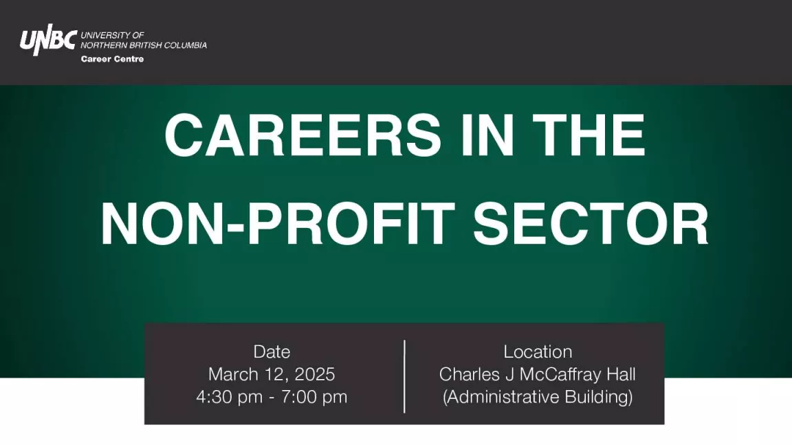 Banner with Careers in the Non-profit sector