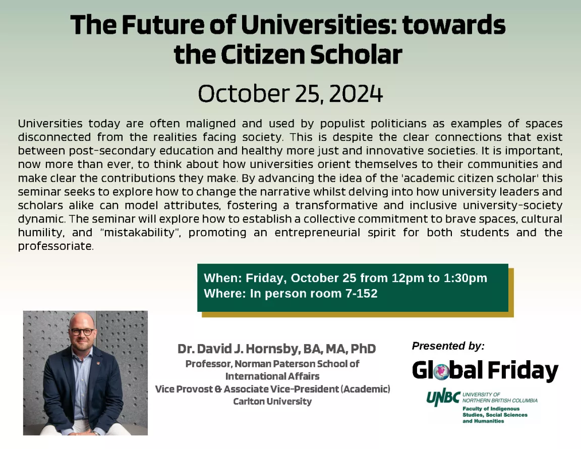 Dr. David J. Hornsby - Global Friday Presentation