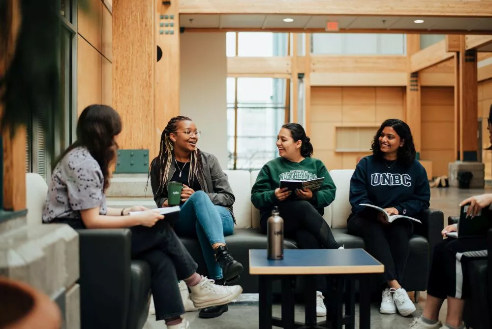 Students chatting in circle