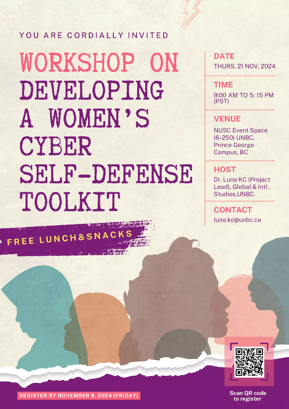 Women's Cyber Self-Defense Toolkit event poster