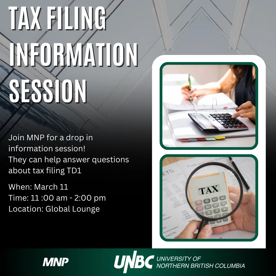 Tax Filing Info Session poster