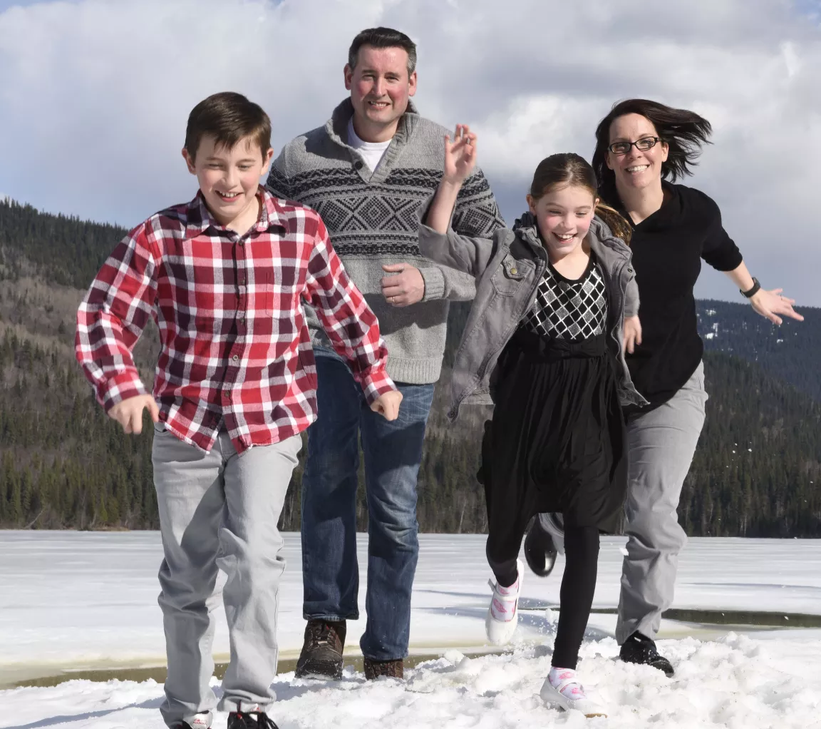 Lisa Creelman and her family in Mackenzie