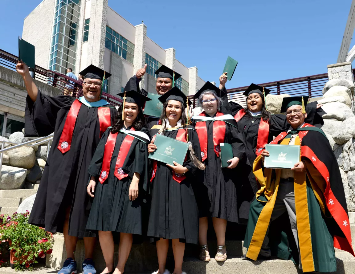 Indigenous students at 2019 Grad ceremonies. 