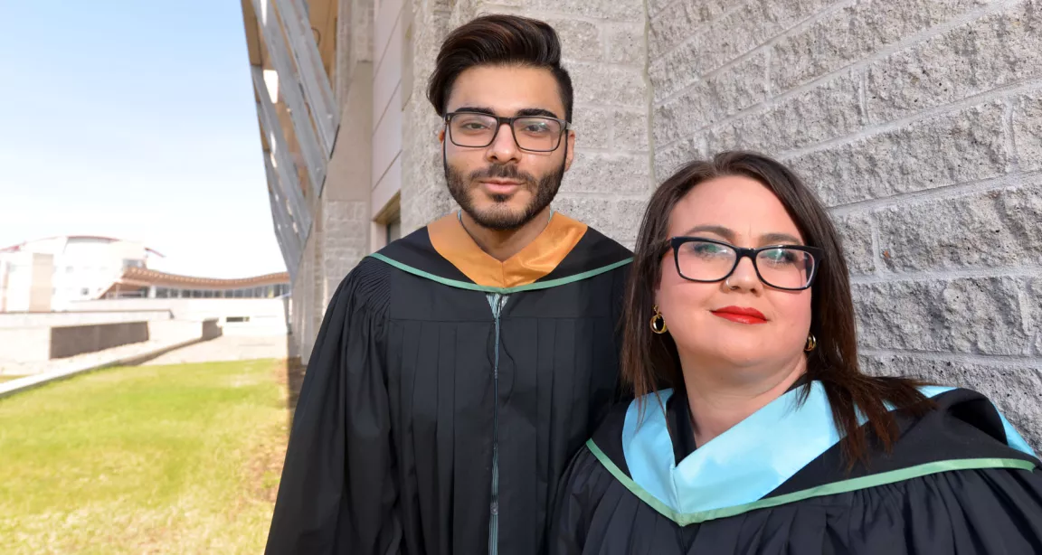 Faran Rashid and Shelly Niemi UNBC Valedictorians