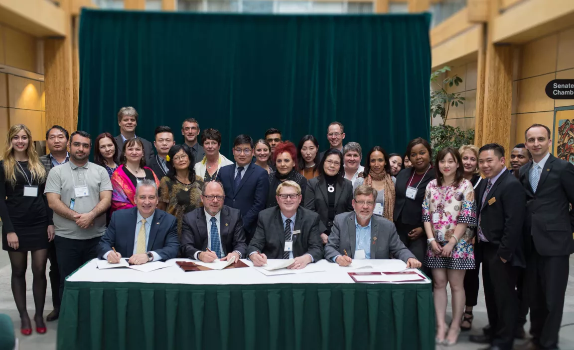 Four university and college Presidents sign an MOU