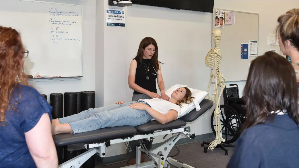 Family nurse practitioner students in a UNBC classroom.