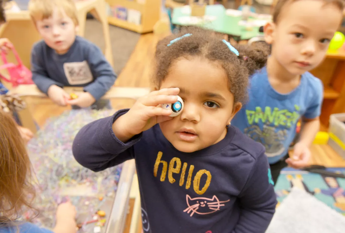 UNBC Childcare girl eyeball