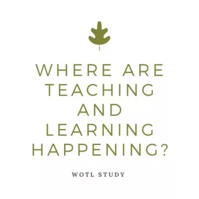 Where are teaching and learning happening?