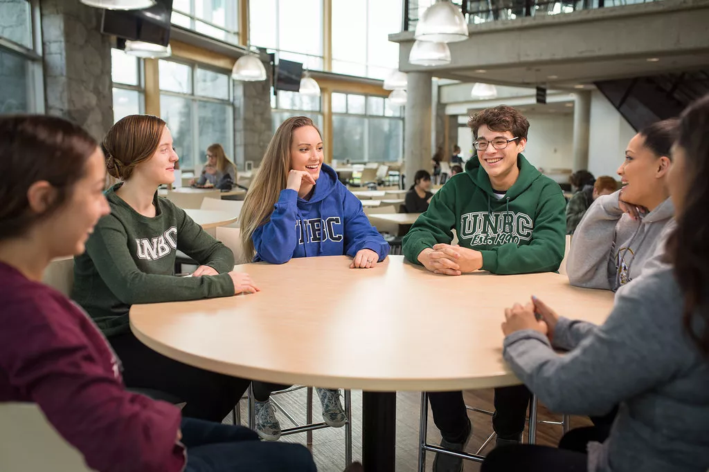 UNBC students eating