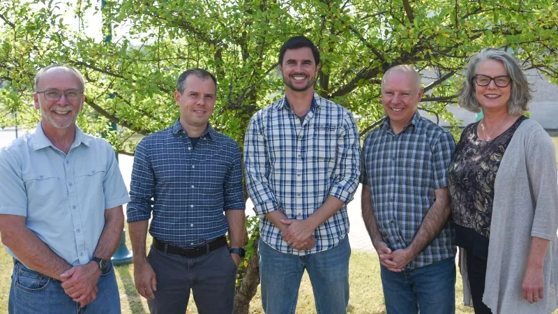 Left to right: Dr. Phil Owens, Dr. Eduardo Martins, RM Bruno Sobral, Dr. Stephen Dery and Dr. Margot Parkes.