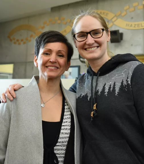 NMP awards 2023 Dr. Braccia with NMP student Heidi Barkman
