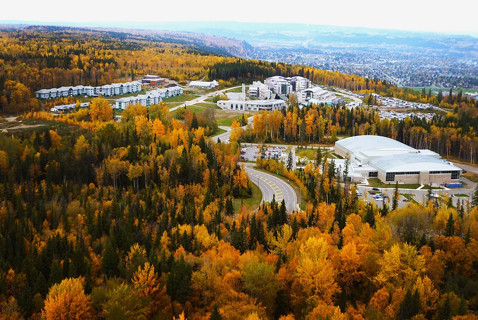 UNBC Campus during fall