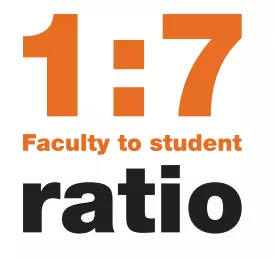 1:7 Faculty to student ratio