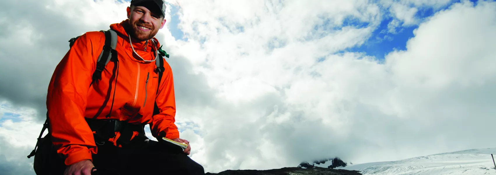 Environmental Science student working in the field 